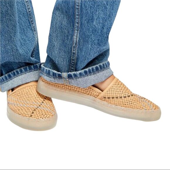 FREE People Anthropologie Santorini slip-on woven espadrille style sneaker. - Picture 2 of 10